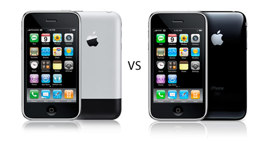 ipod touch 2g vs 3g. Apple iPhone 2G VS iPhone 3G