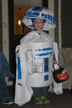 R2D2 with Feet Home-made R2D2 costumes for kids